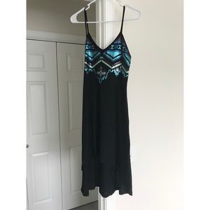 Sequin spaghetti strap high-low dress. Never worn!